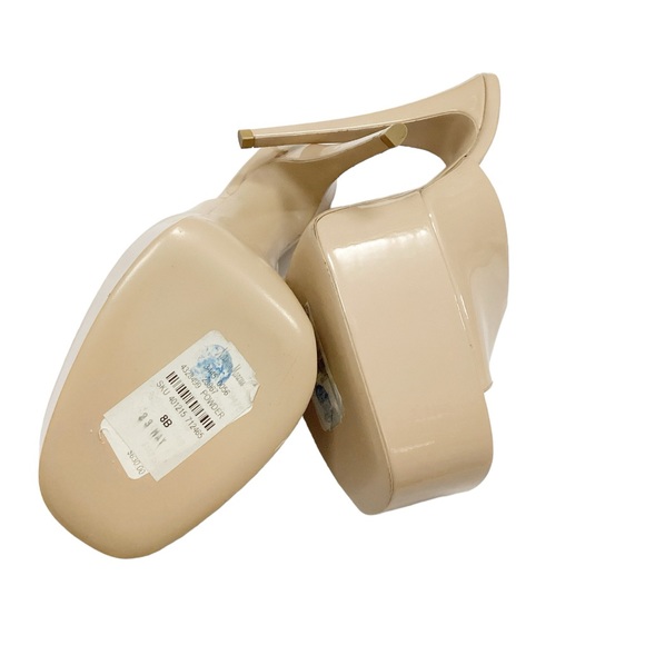 NIB Paris Texas Marina Patent Leather Platform Mule Sandals in Powder Size 8 - Picture 15 of 15